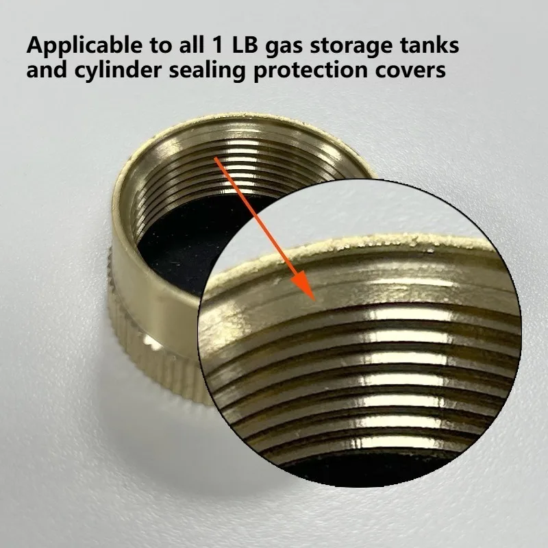 真鍮製プロパンガスタンクカバー4個 - 漏れ防止設計、1ポンドの真鍮製密閉保護カバー、耐久性のあるアウトドアキャンプアクセサリー