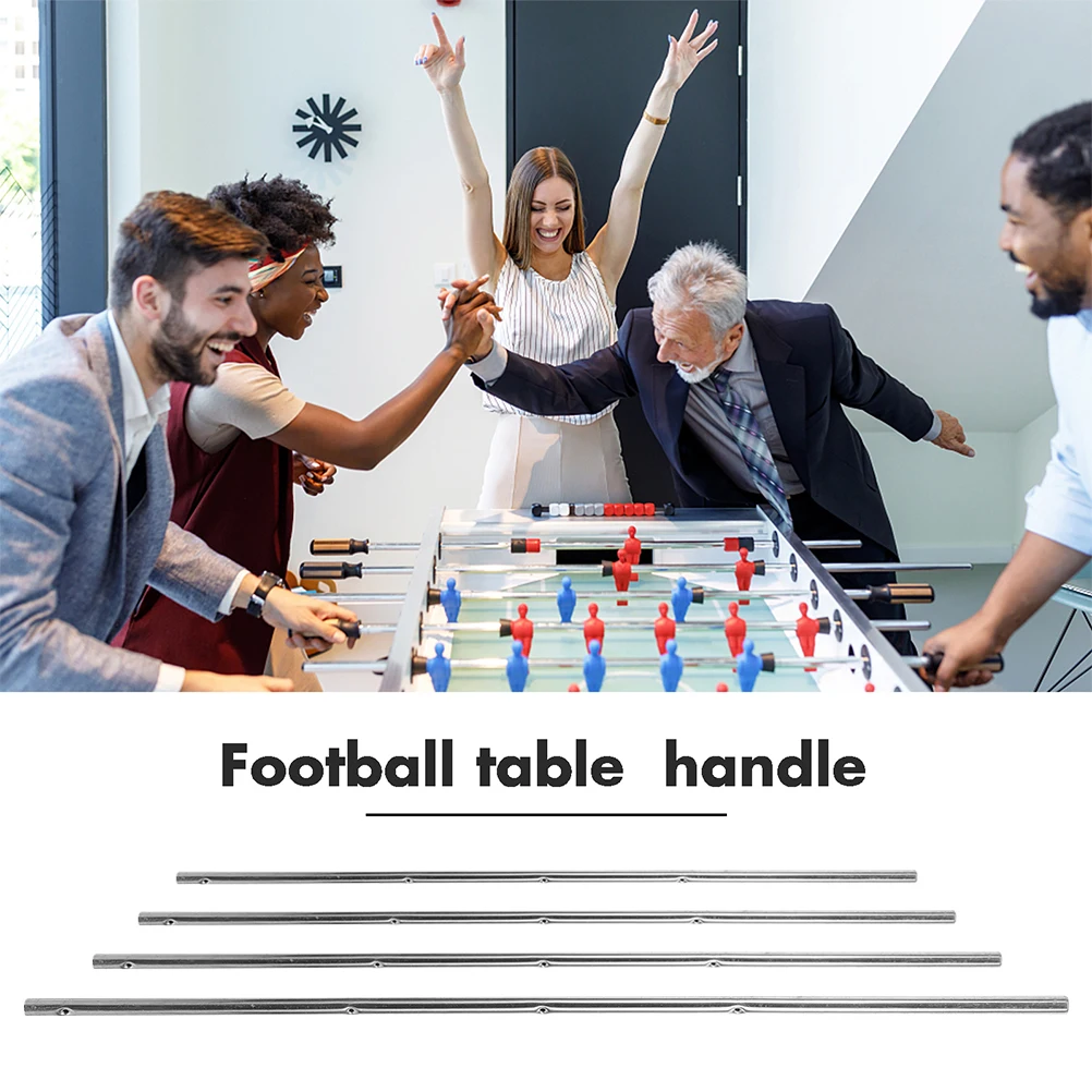 

4pcs Foosball Table Rods Adults Soccer Machine Metal Handle Bar Replacement Pole Iron Rods Ergonomic Grip Compact