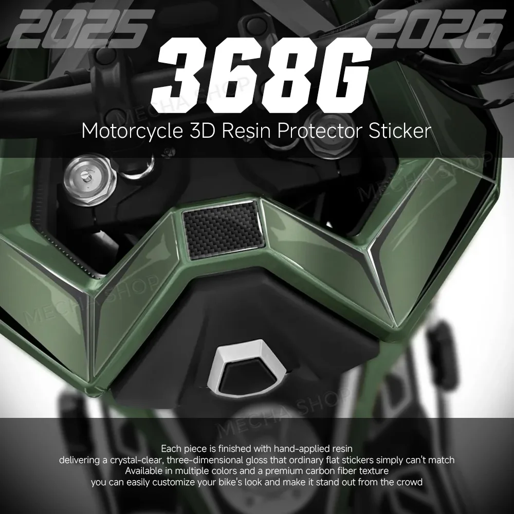 For Zontes 368G 2025-2026 3D Resin Sticker Protection Kit Motorcycle Decal Waterproof Handlebar Plastic Stickers