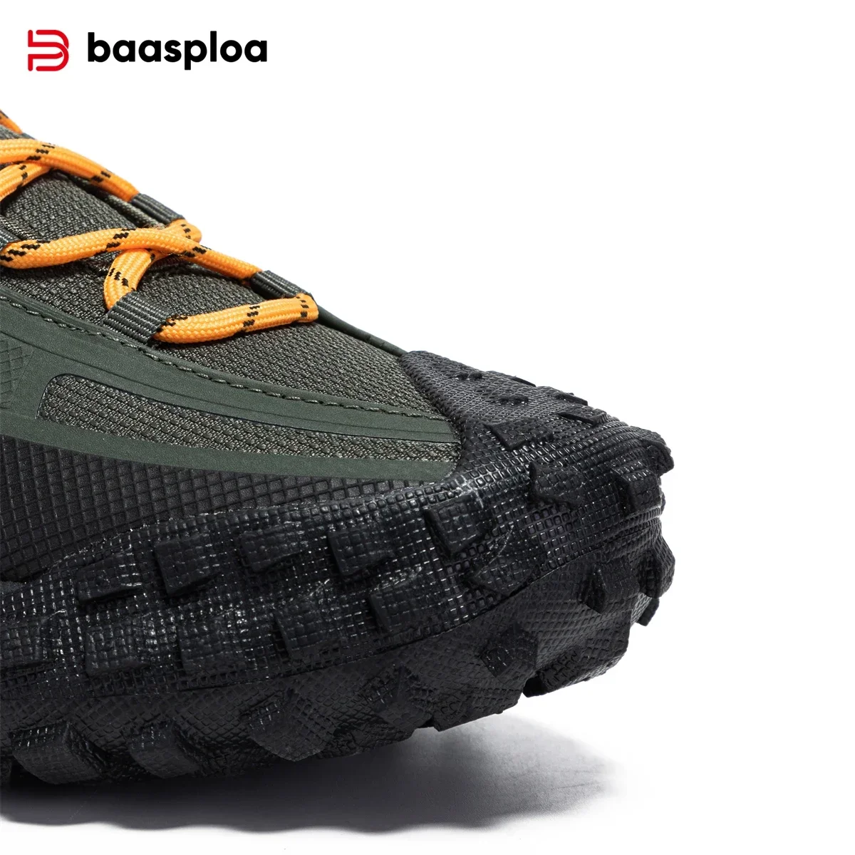 Baasploa Men's Outdoor Hiking Shoes Anti Slip Wear-Resistant Stability Mountaineering Shoes Comfort Elastic Breathable Sneakers