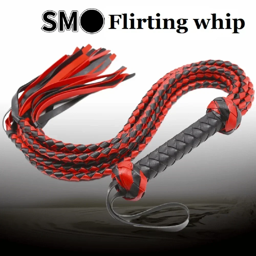 78CM Leather Sex Spanking Whip Bdsm Bondage Gay Fetish Horse Tassel Tails Lash Adult Flogger Flirt Erotic Toys for Couples Women