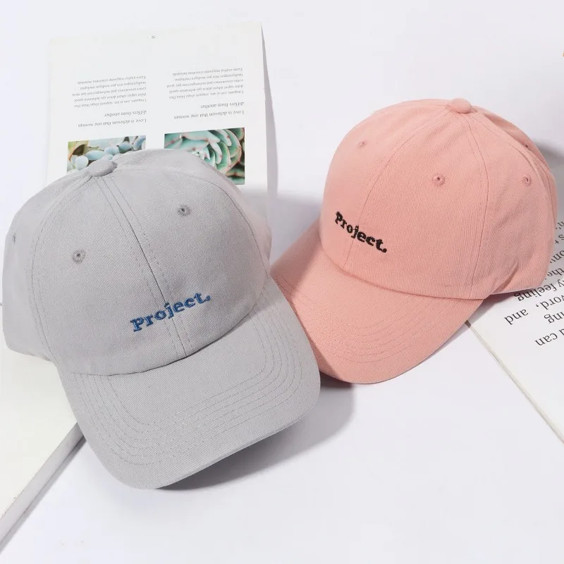 Men and Women Baseball Cap Summer New Fashion High Quality Ripped Cotton Denim Dark Pink Outdoor Sun Shade Soft Top Peaked Cap