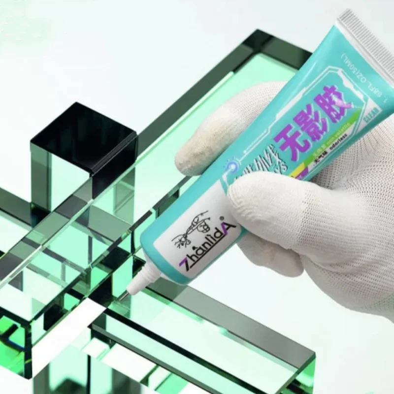 Jewelry Crystal UV Free Shadowless Adhesive 15/50ML Traceless Transparent DIY Glue For Glass Acrylic Repair Phone Screen Warping