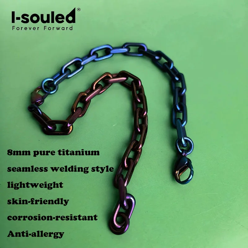 

8mm pure titanium seamless welding purple/blue style skin friendly, corrosion-resistant and waterproof