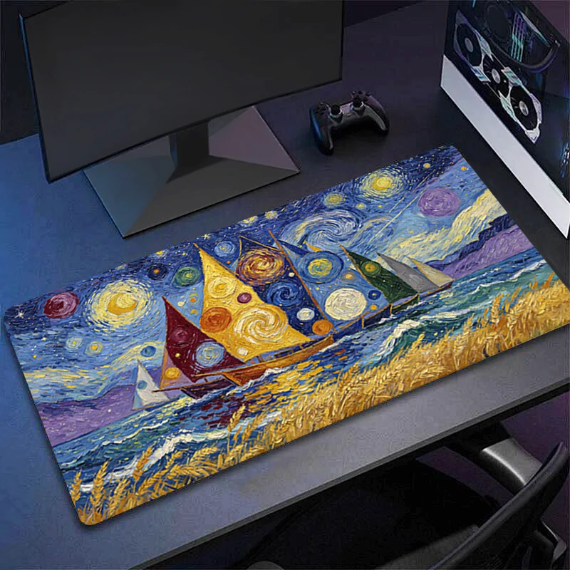 Mouse pad Abstract Oil Painting Professional E-sports gamers speed pc Gaming Rubber keyboard notbook desk mat mousepad 800X300