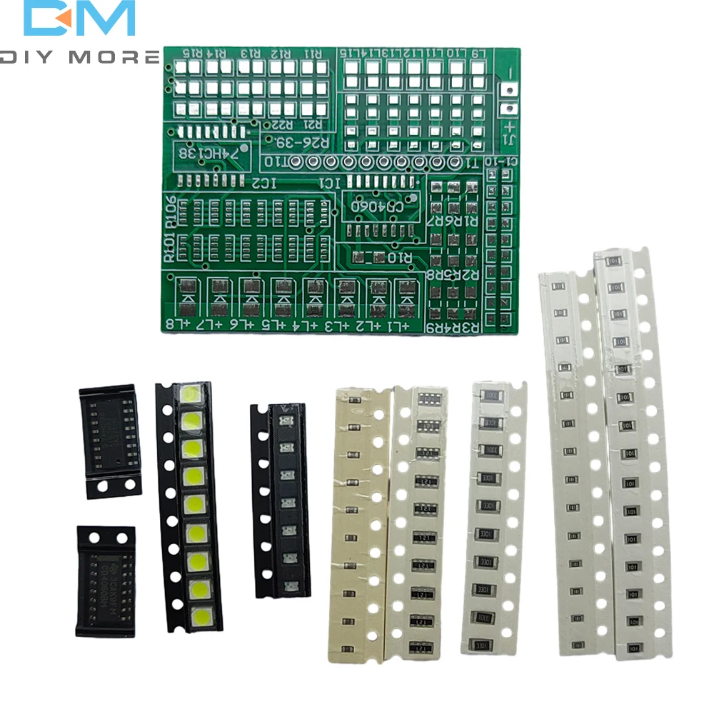 DIY Electronic Kit Led Module 1801 SMT SMD Component Soldering Project Suite FM Radio Transmitter Board Module Learning Kit