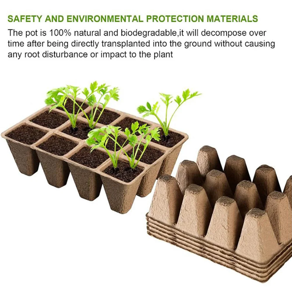 Young Plant Cup Starter Trays Made of Biodegradable Paper Material with Excellent Moisture Retention and Air Flow
