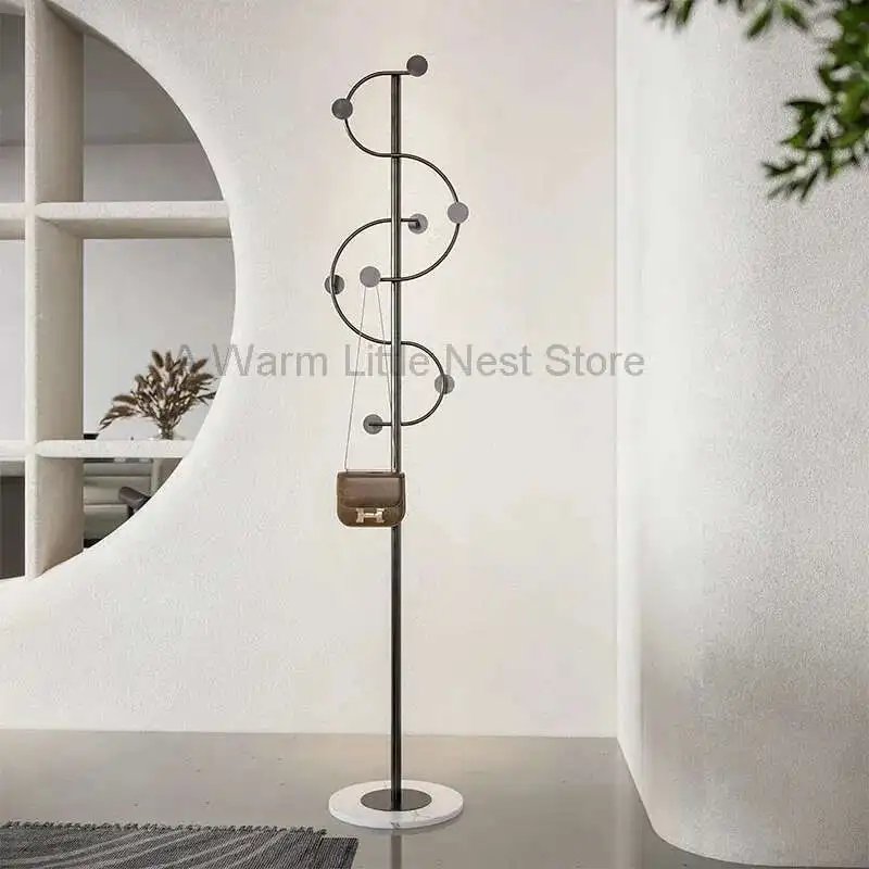 Portable Clothes Rack Metal Detachable Bedroom Minimalist Place Saving Clothes Rack Black Entrance Perchero Bedroom Furniture