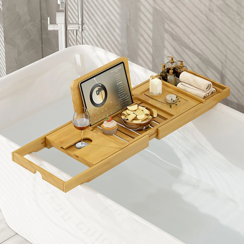

*Telescopic bathtub rack side tray bath shelf companion bathroom rack bath bucket bracket