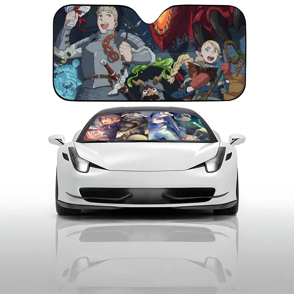أنيمي لذيذ في الزنزانة سيارة ظلة سيارة ظلة يغطي غطاء الزجاج الأمامي العالمي للطي قناع