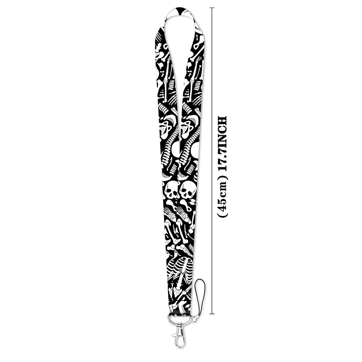 Punk Horror Skeleton Credential Holder Cool Skull Keychains Neck Lanyard For Pass Card Credit Card Holder Keychain Straps Gifts