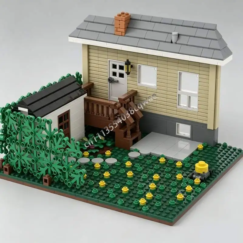 731PCS Spring Dandelion Mayhem MOC Garden Scene Building Blocks Assembly Creative Model Custom Puzzle Collectible Holiday Gifts