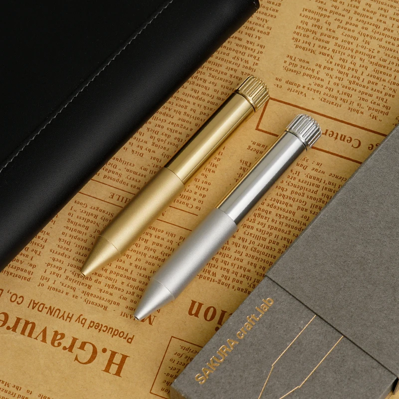 1p Sakura Craft-lab 001/002/003 Metal Press Gel Pen Water-based High-grade Brass Signature Pen/aluminum Stationary Ballpoint Pen