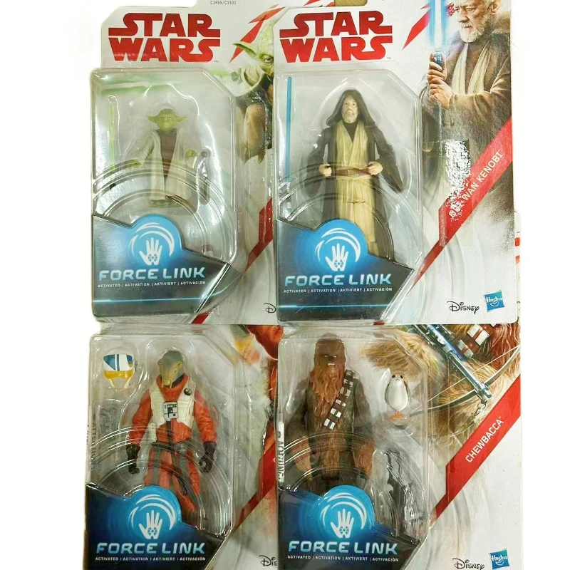 Hasbro Star Wars Force Link CAI Threnalli Chewbacca Yoda OBI Wan Anime Action Figure Model Toys Collect Ornaments Gifts