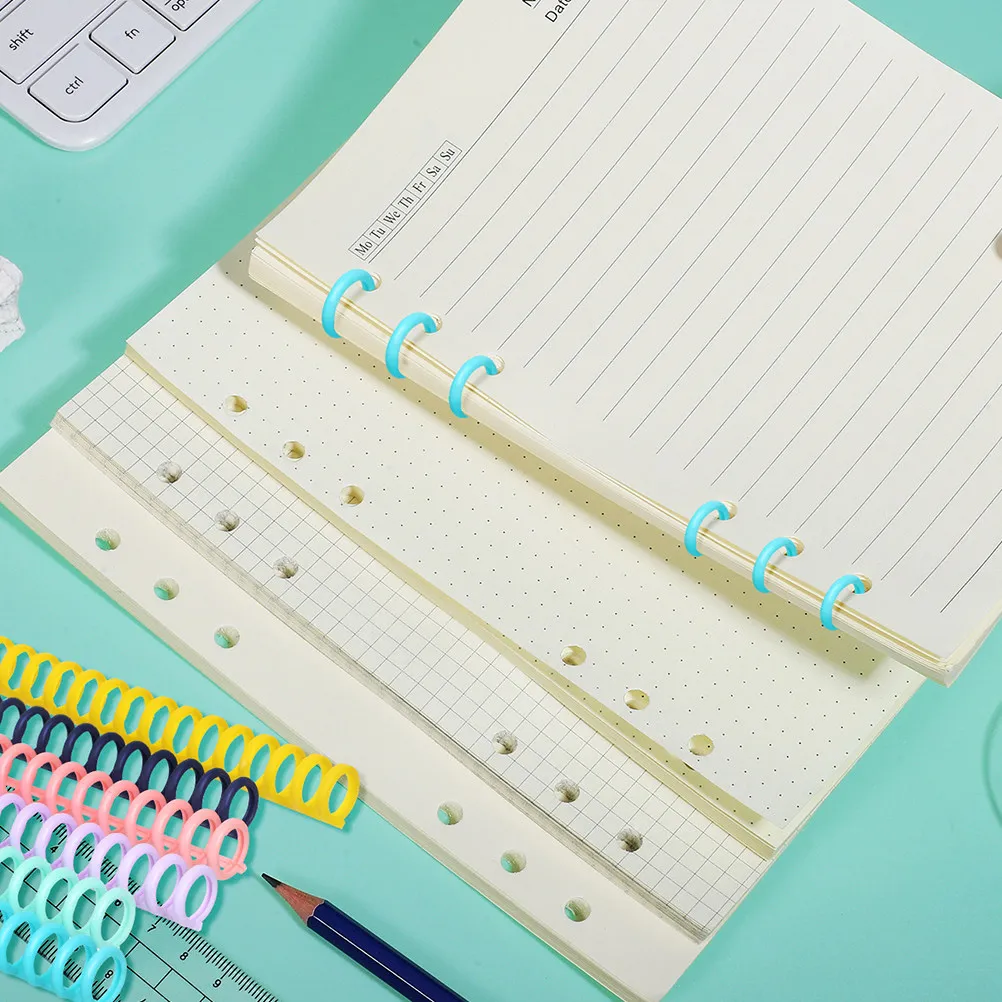 

30 шт. пластиковых кольцевых переплетных гребней на 30 отверстий для блокнотов, планеров, отчетов, для аккуратного переплета, для офиса