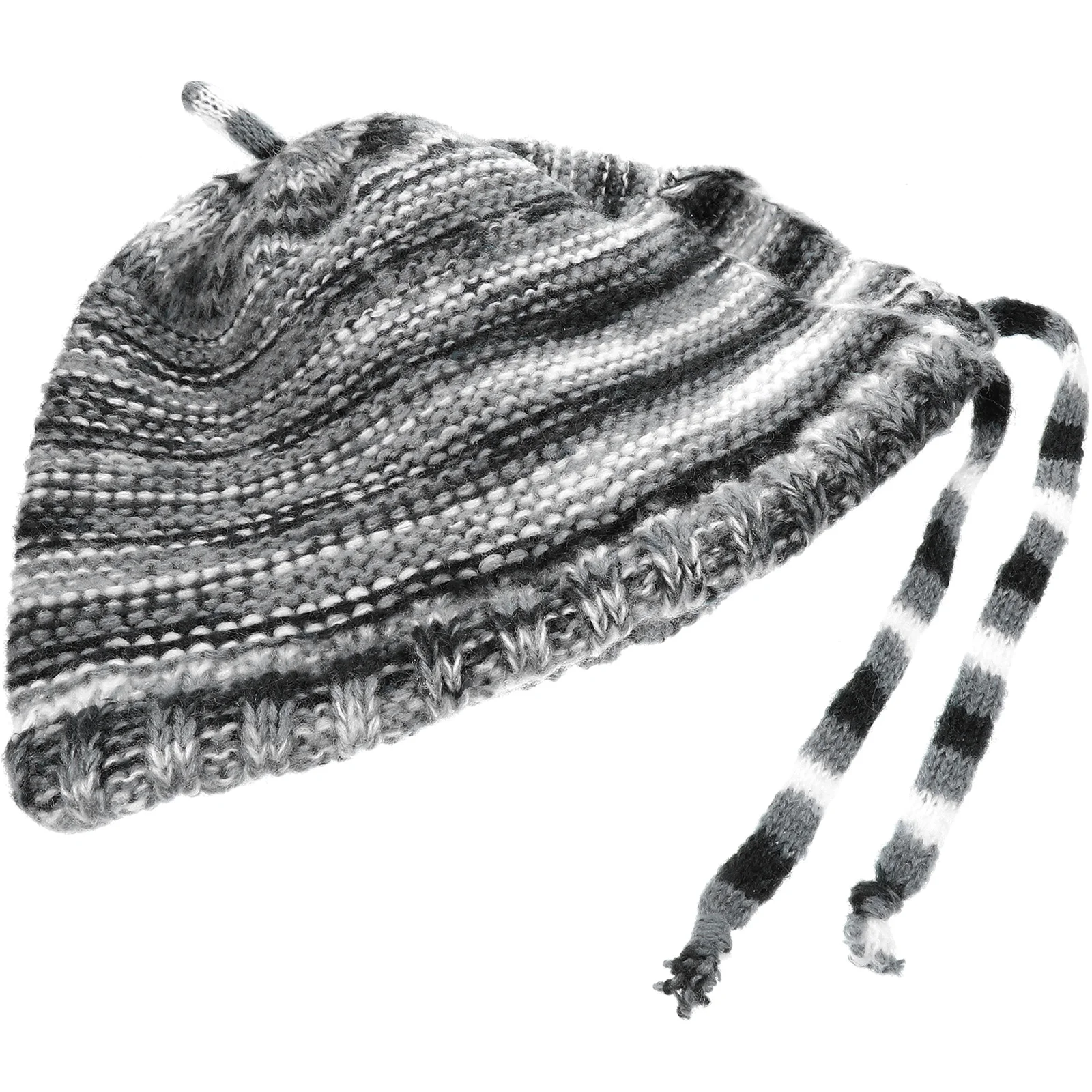 

Vintage Winter Knitted Hat Warm Woolen Cap For Women Outdoor Ski Hiking Party Lightweight Retro Design Thermal Headwear