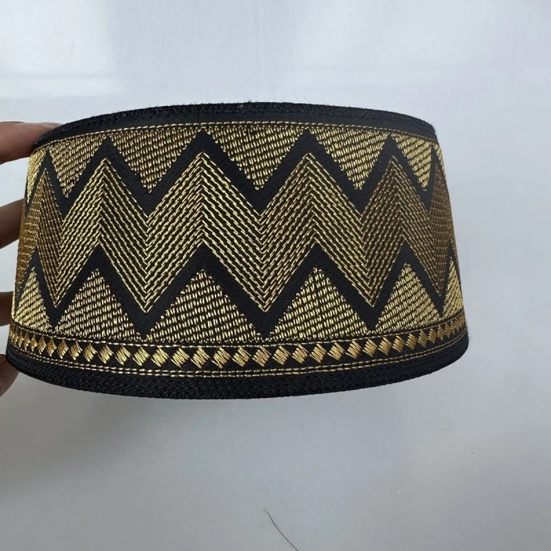 Gorras musulmanas para hombres, productos de impuestos de ropa, envío gratis de Turquía, sombrero de malla para oración, Kippa, Kufi islámico, Topi, bordado, 03295