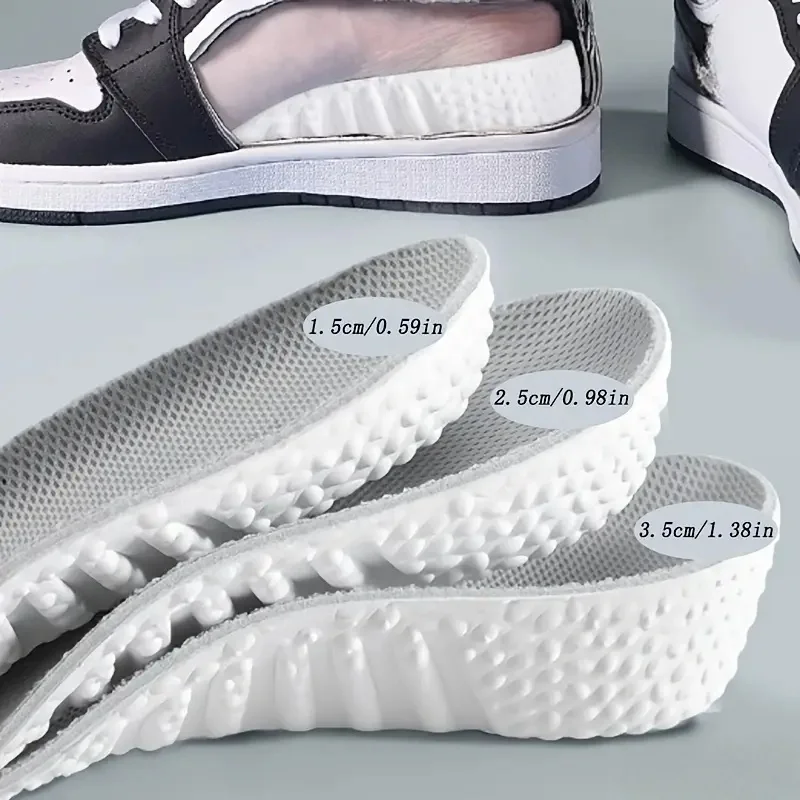 1 Pair EVA Material Height Increase Insoles For Shoes High elasticity Shock Absorption Comfortable Inserts For Women Men