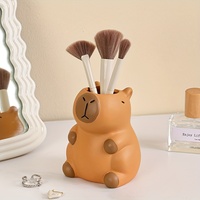 Pen Holder & Makeup Brush Organizer - Adorable Cartoon Design, Perfect for Office Desk Decor and Creative Storage Solution