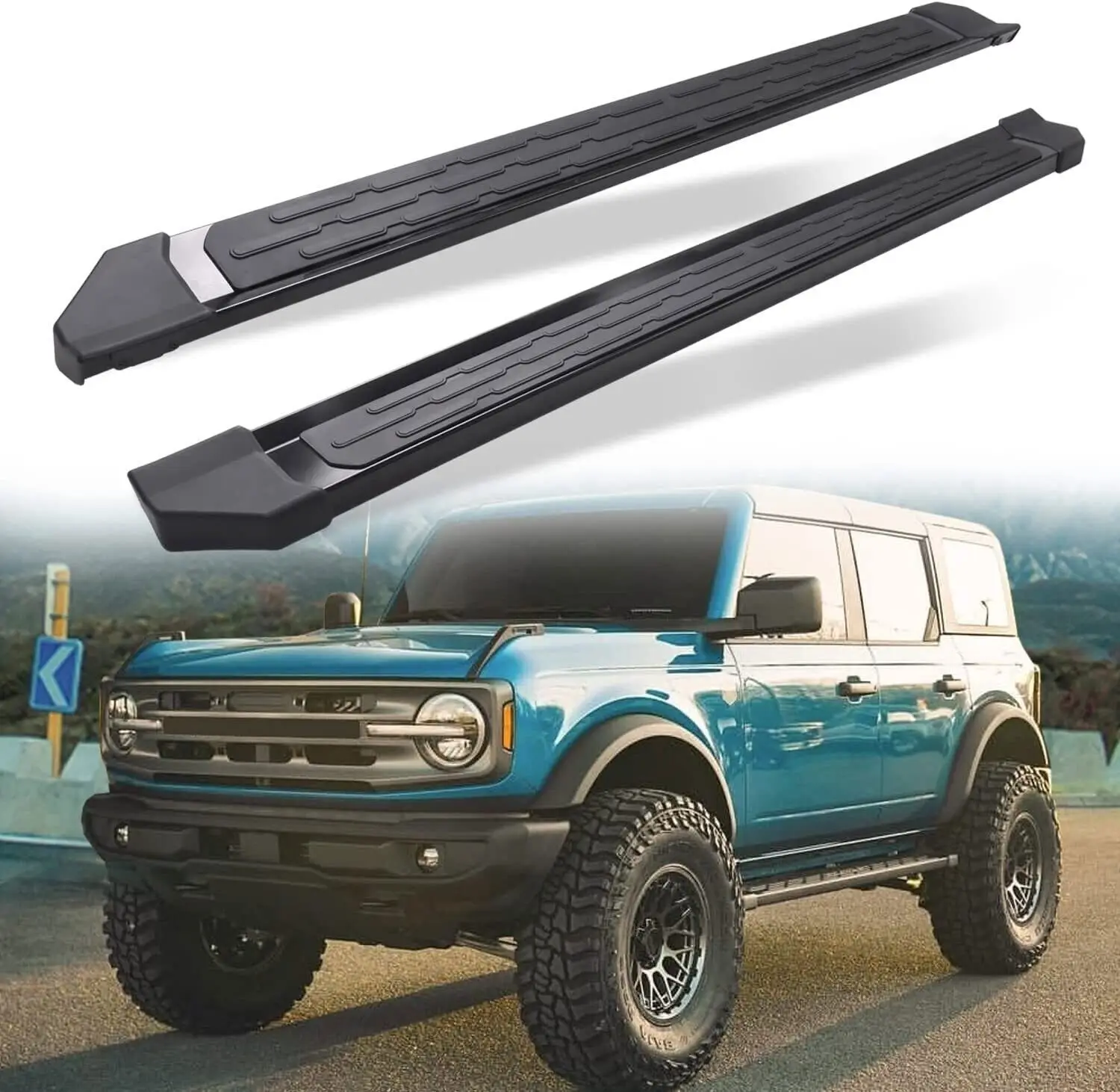 

Боковые ступени подходят для Ford Bronco 4 Door 2021-2023, подножка Nerf Bar Foot