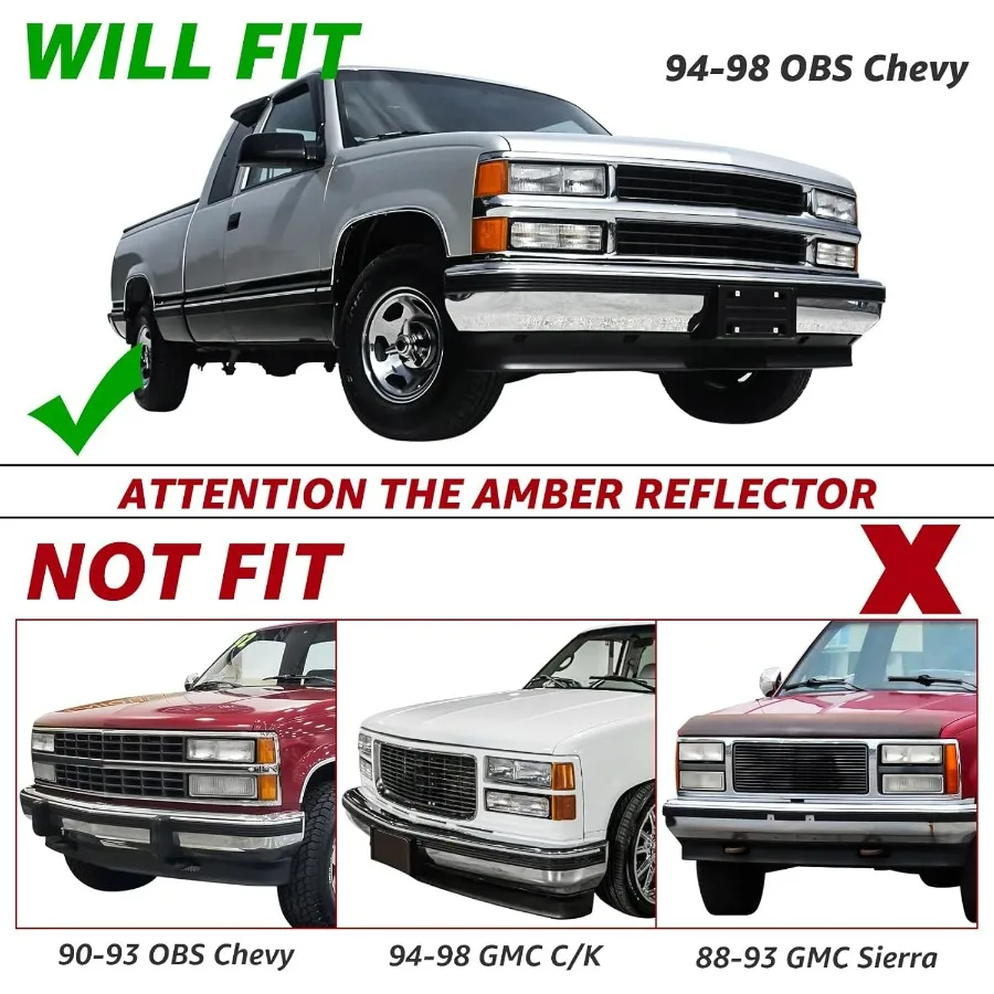 مجموعة المصابيح الأمامية المتوافقة مع شاحنة تشيفي 94-98 OBS، 1994-1998 تشيفي سيلفرادو، 1992-1994 بليزر، 92-99 تشيفي سوبوربان، 95-0 #4