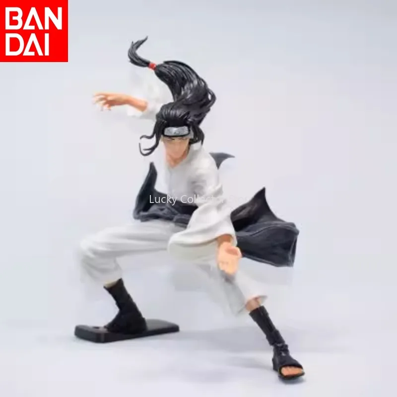 Bandai Naruto Konoha Hinata Neji Figure White Eyes Soft Fist Baguazhang Interchangeable Head Model Anime Ornament Gifts