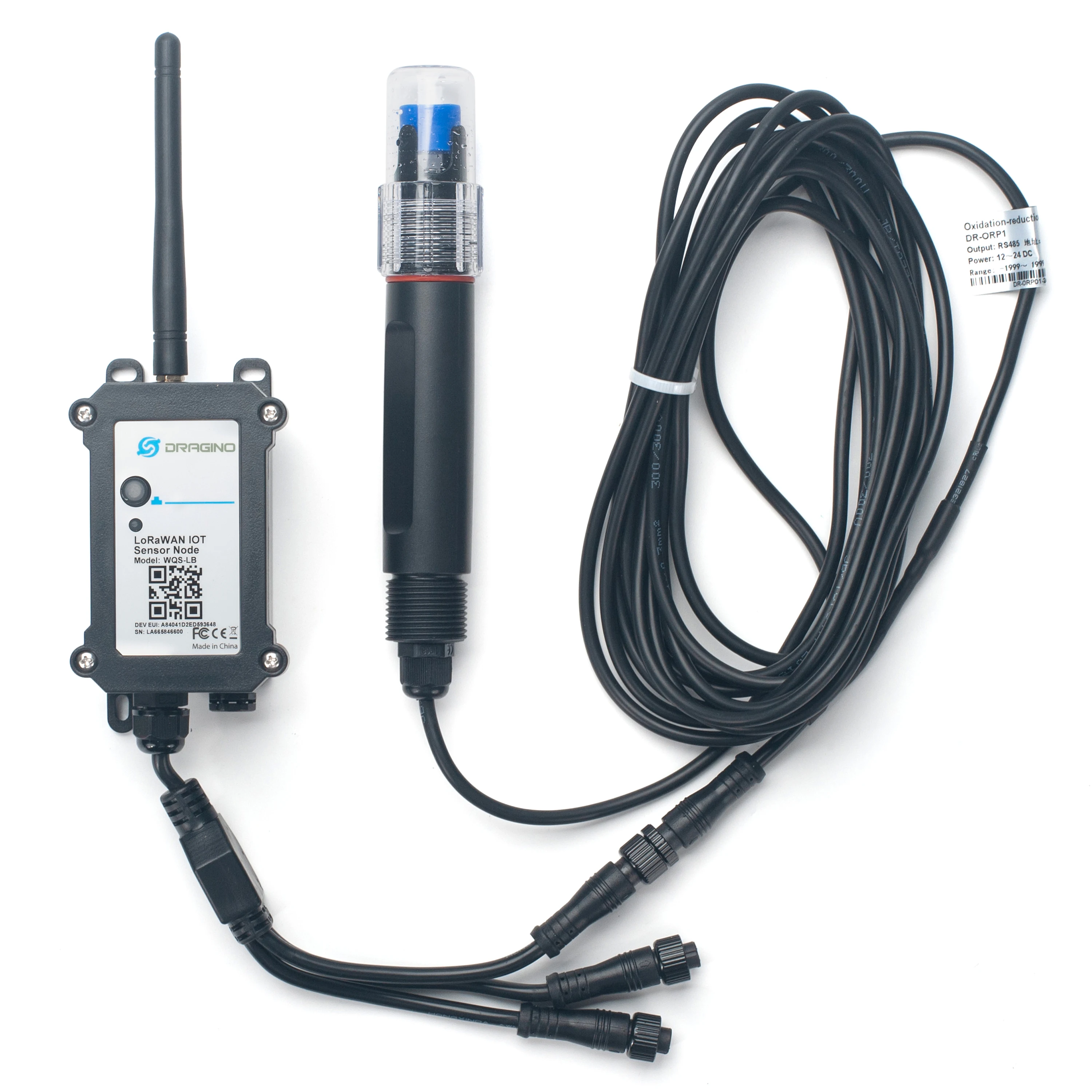 Dragino WQS-LB -- LoRaWAN Water Quality Sensor Converter,PH,EC,ORP,DO,Turbidity, Excluding probe