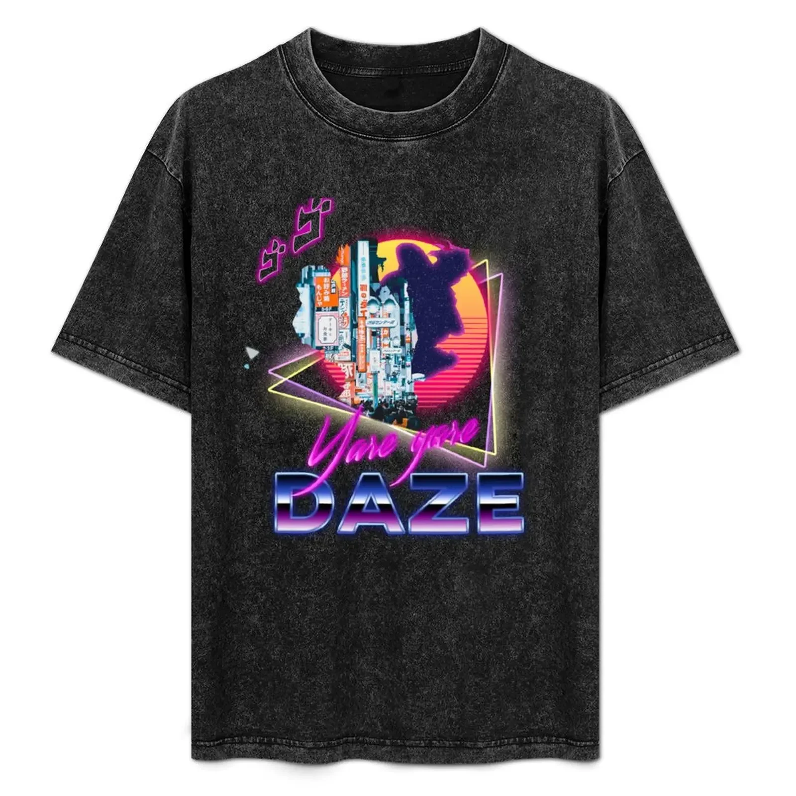 

Funny Aesthetic Retro Vaporwave Synthwave Yare Yare Daze Meme Quote T-Shirt Minimalist Graphic Tee Shirt