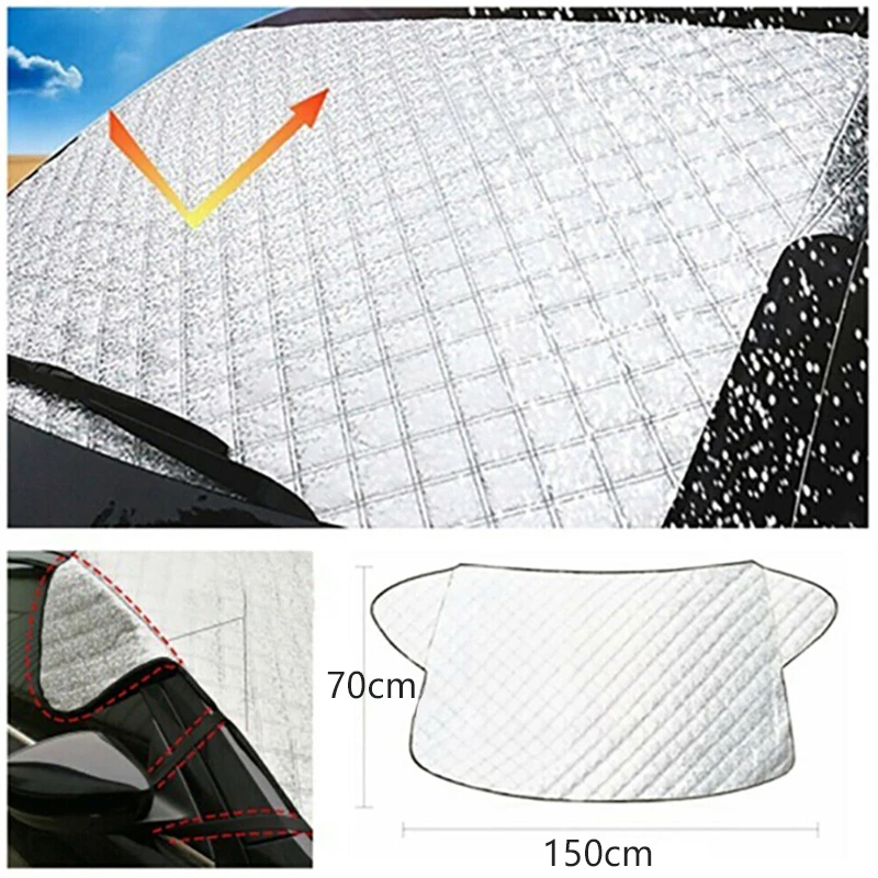 150cm x 70cm Universal Auto Frontscheibe Windschutz scheibe Auto Sonnenschutz Schnee Eis schutz Abdeckung Winter Sommer Schild Auto Sonnenschutz