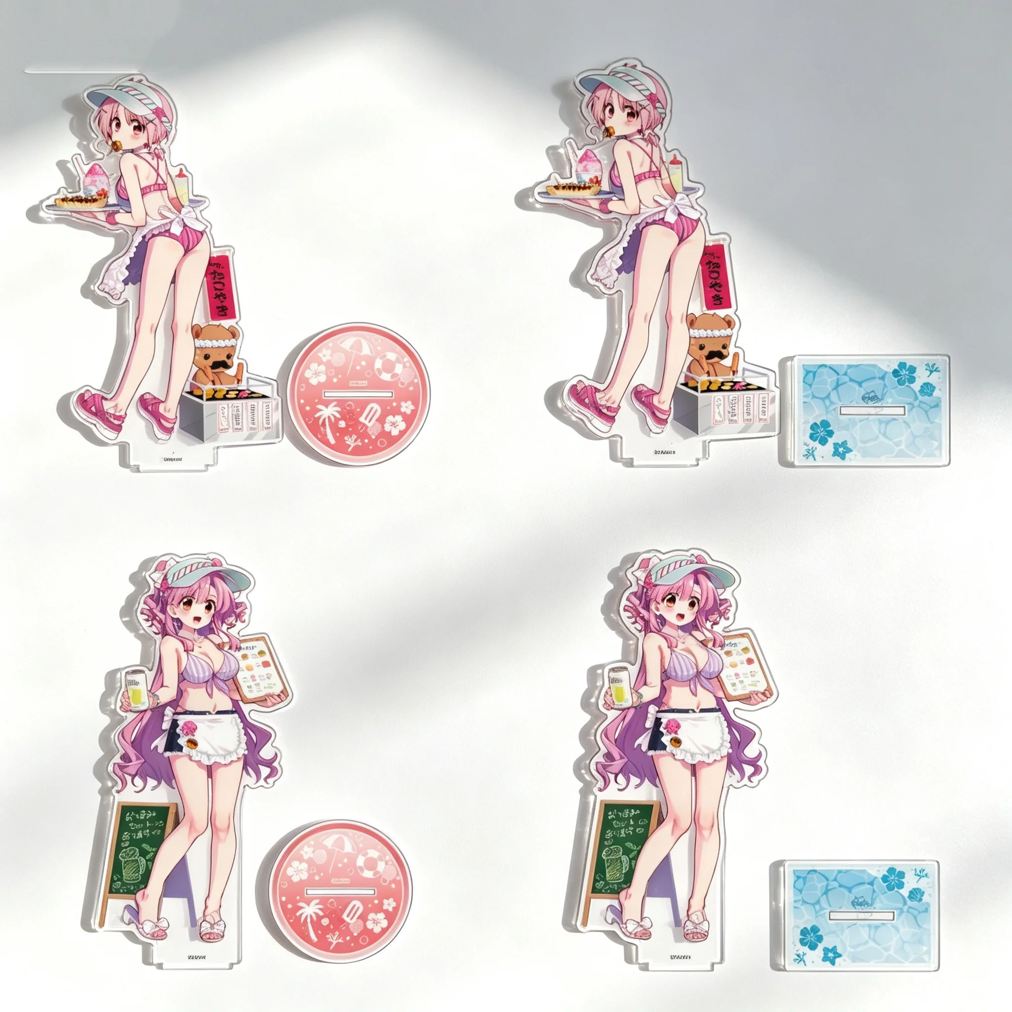 Anime School-Live! Takeya Yuki Megumi Sakura Swimwear Theme Acrylic Stand Model Plate Keychains Desktop Ornament