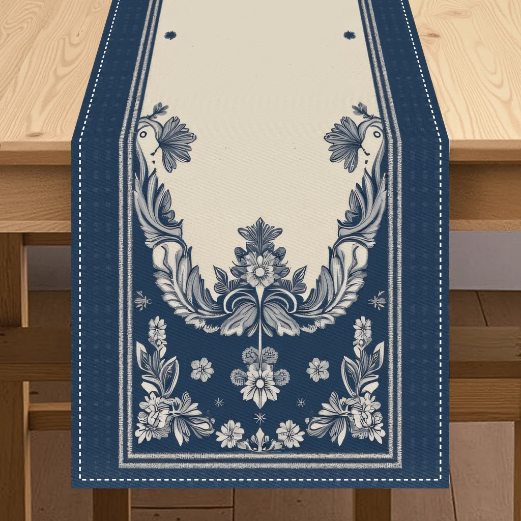 Happy Passover Blue Linen Tabl - đánh giá và giá Linen Table Runner