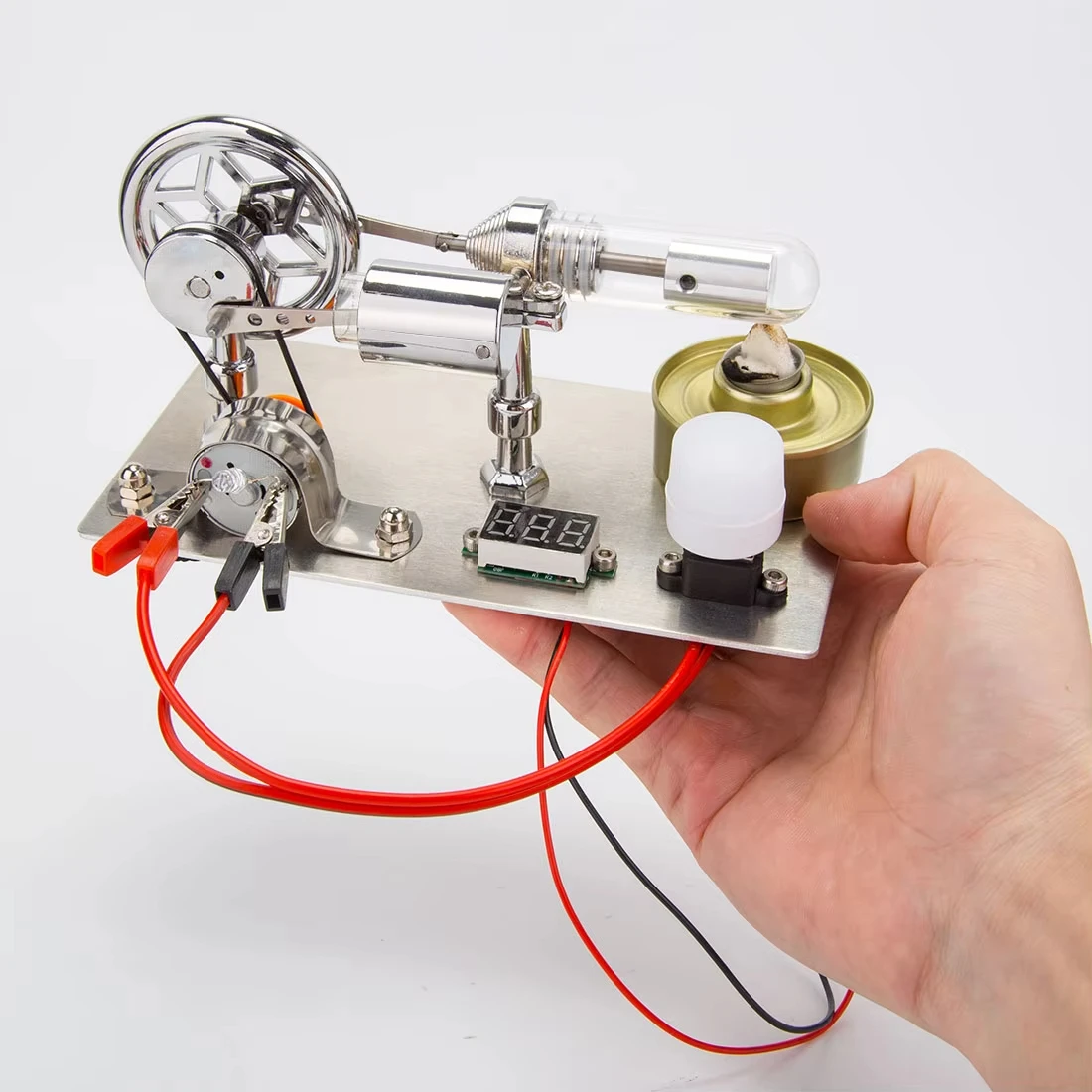 Stirling Engine Model Generator Mini Metal Steam Engine Physics Experiment Popular Science Production Invention Toys Model Gift