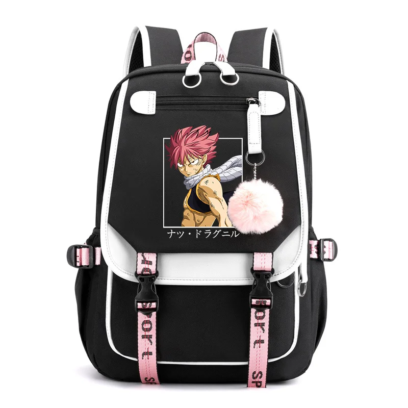 

Hot Anime Harajuku Cool Pattern Backpack Teenagers Street Anime Backpack High Quality USB Zipper Backpack School Book