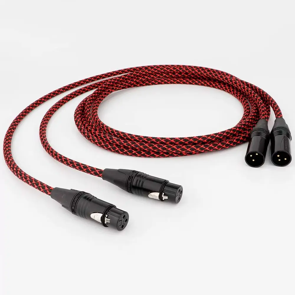 OFC Copper Audio Cable 3 pin XLR PLUG Audiophile Balance line for microphone mixer CD Amplifier interconnection wire