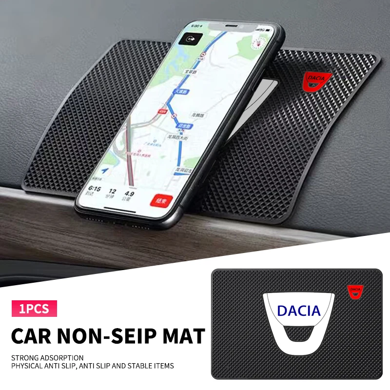 Car Anti-Slip Pads Dashboard Phone Holder Sticky Mats For Dacia Dokker Duster Logan Sandero Lodgy Stepway Mcv Dokker Accessories