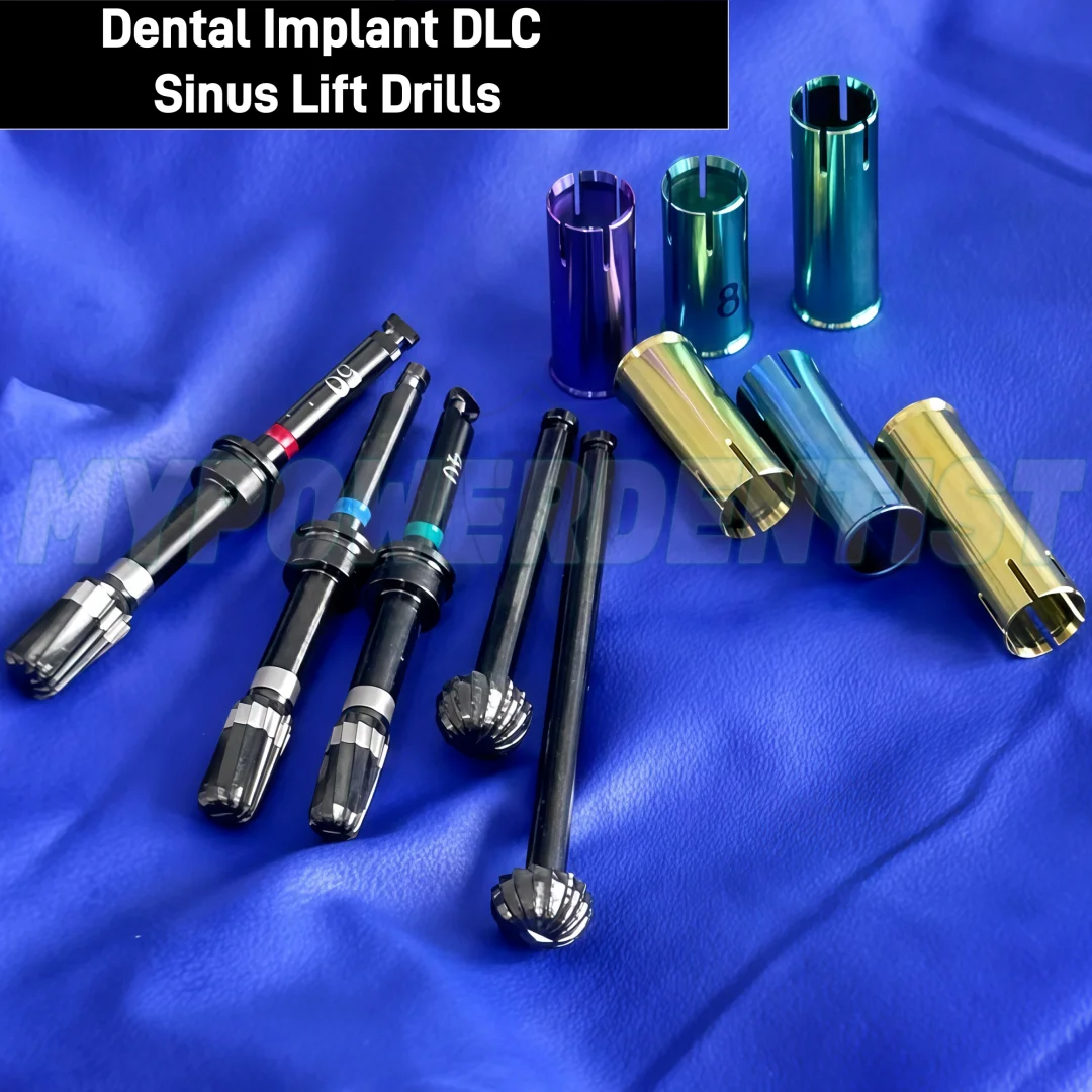 Dental Sinus Lift Drills Reamer Stoppers Implant DLC Crestal Drill 4.0/4.5/5.0 Bit Sleeve