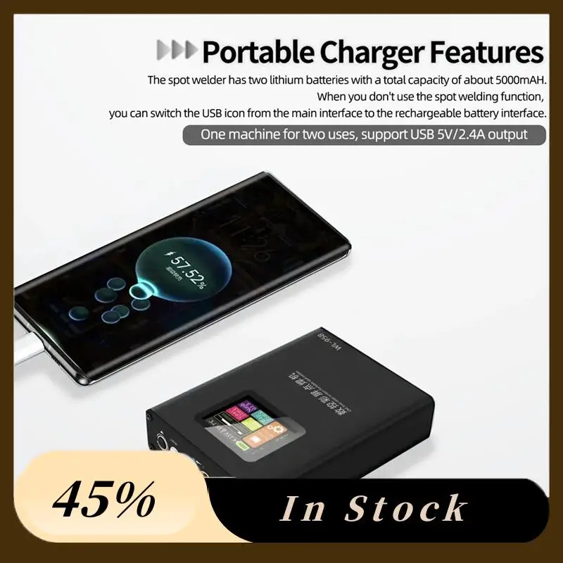 

A78K New Portable Spot Welder Mobile Spot Welding Machine Pure Copper Soldering Pen USB 5V/2.4A Output