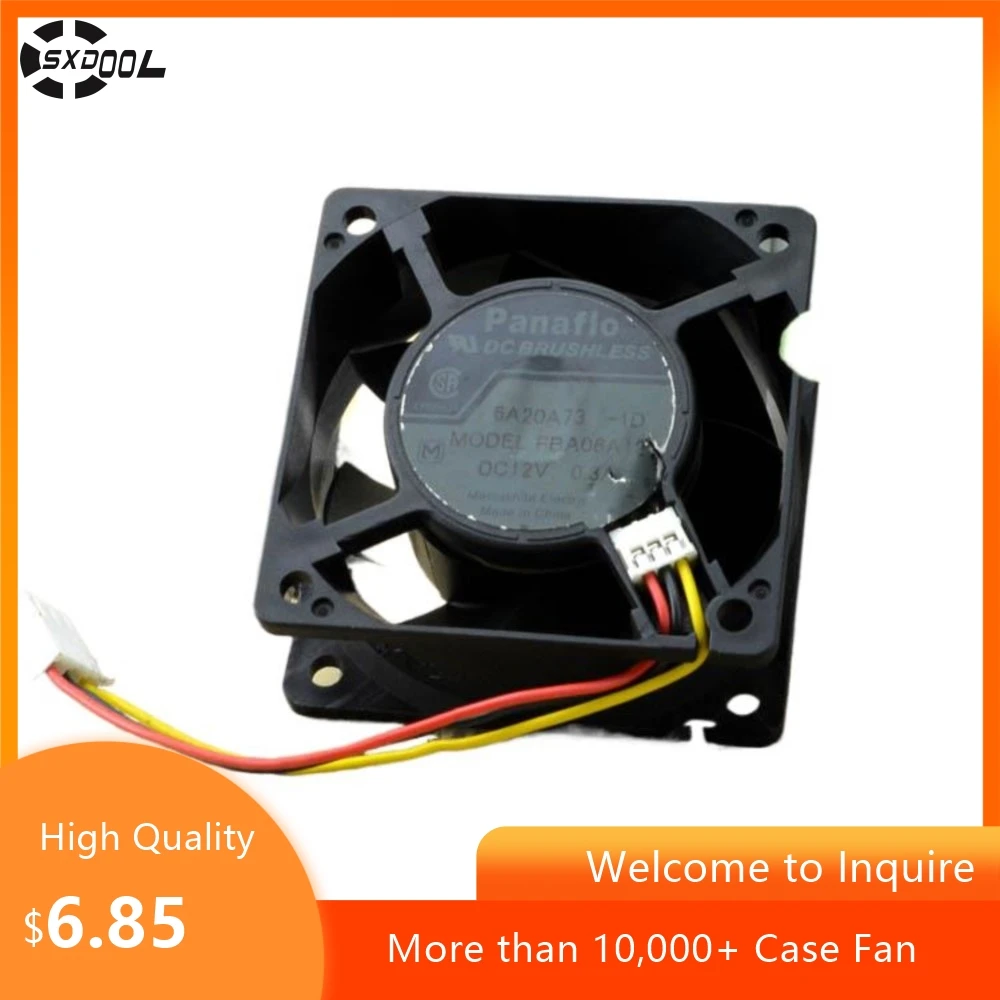 

60mm Panaflo Fba06a12v 12V 0.3a 6025 6cm Mute Three-Wire Switch Fan