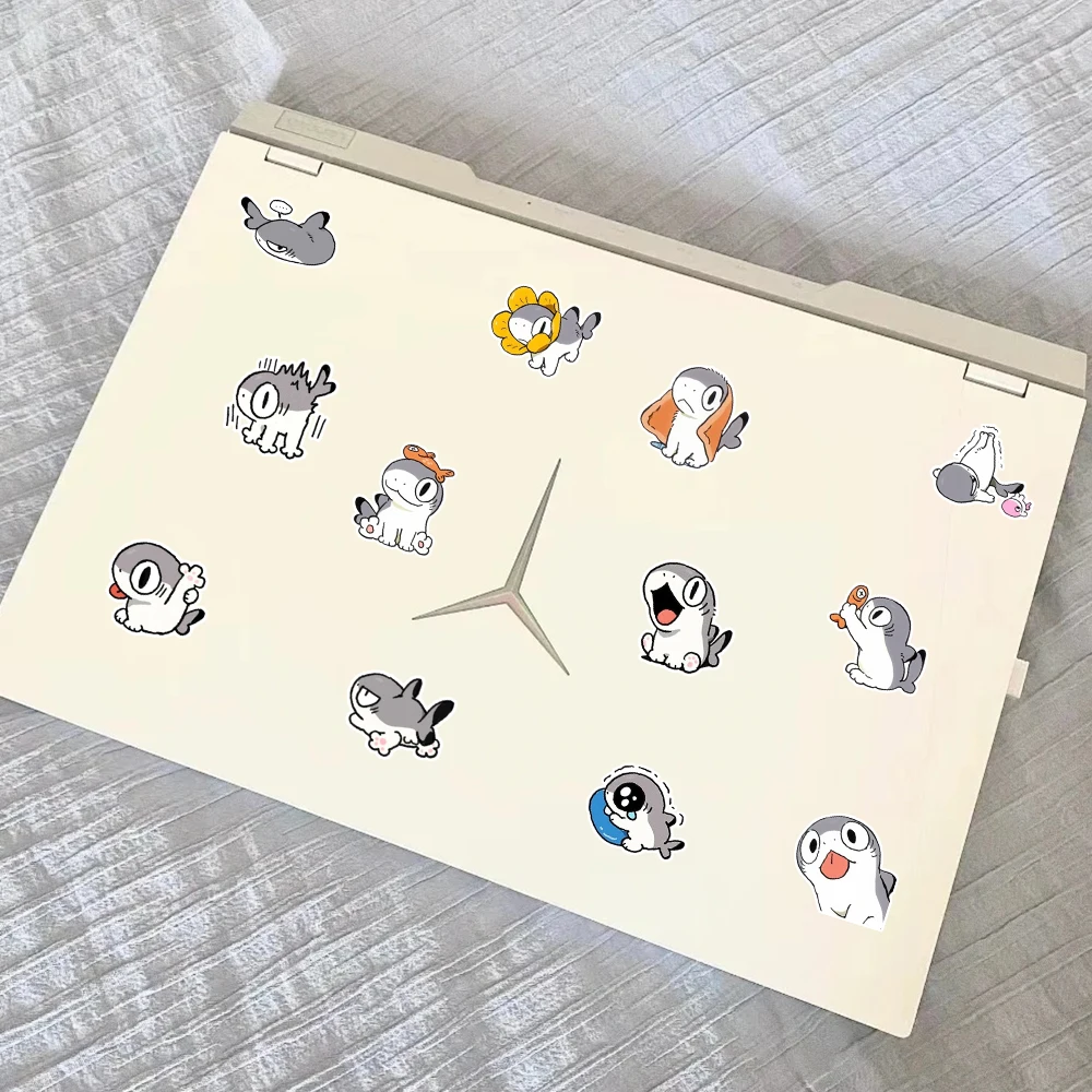 48pcs Super cute and funny shark cat stickers can be used for notebooks,parties,wall tabletops and other decorations,party gifts