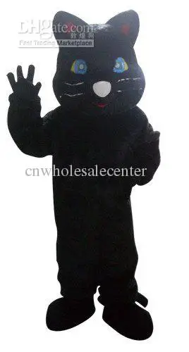 

New Adult Hot Sale Foam Clever Black Cat Fancy Cartoon Mascot Costume Plush Christmas Fancy Dress Halloween Mascot Costume