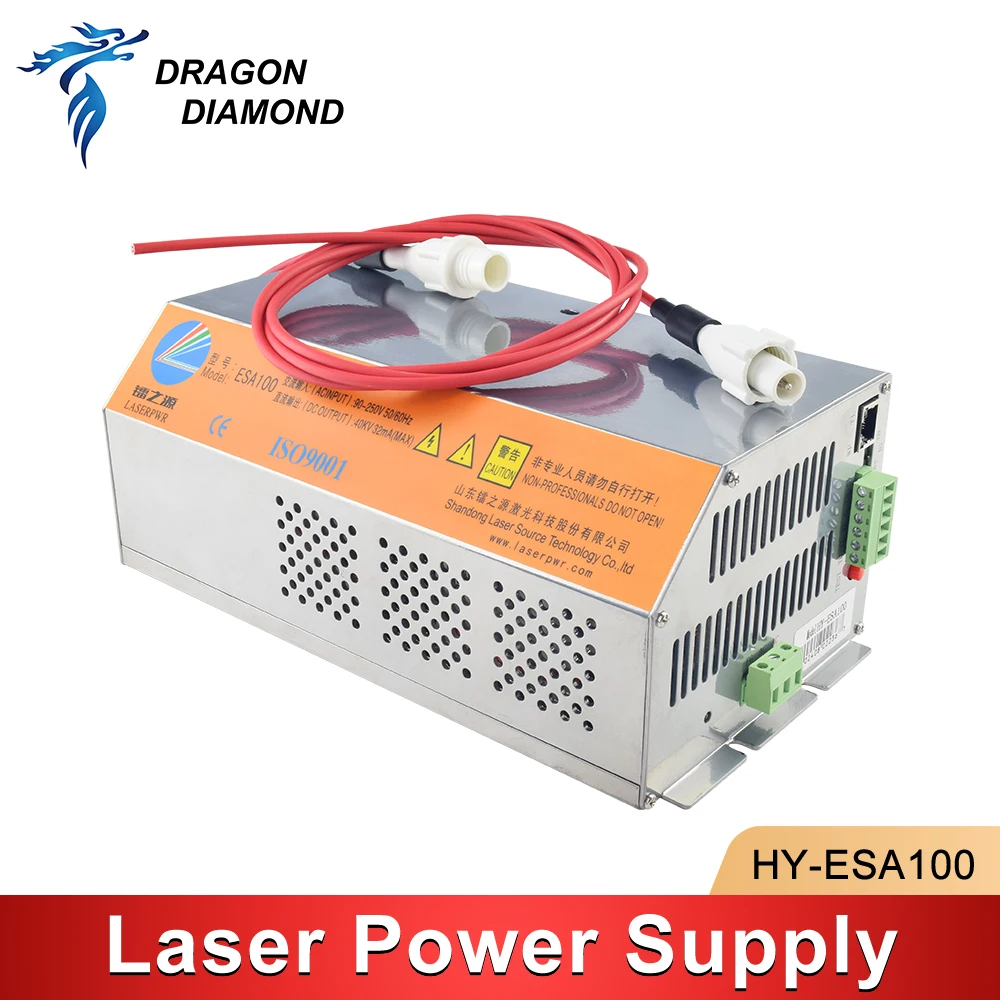 HY-ESA100 100-120W CO2 Laser Power Supply AC 90-250V For CO2 Laser Engraving Cutting Machine