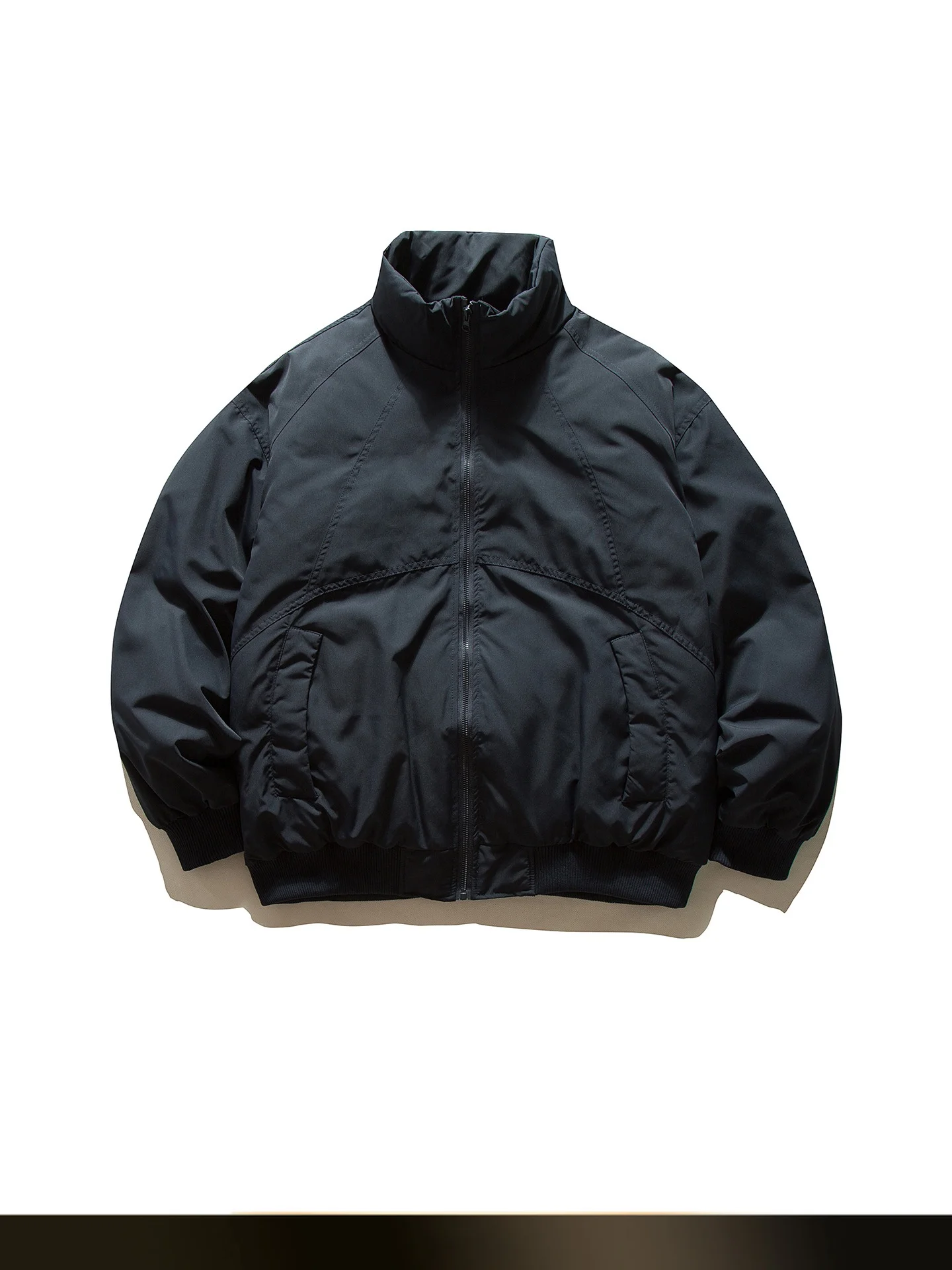 

Retro Japanese Sle Pure Color Simple Workwear Stand Collar Men's down Jaet Winter 90 Du down Couples Windproof Warmth O...