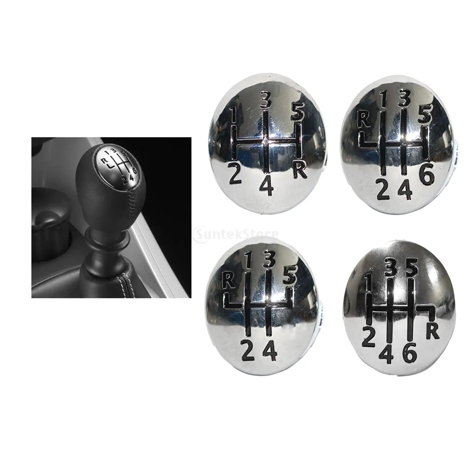 5/6 Speed Gear Shift Knob Stick Cover Manual Gear Shift Knob Lever Cover Trim Accessory for Scenic 96-11 12345R Car Accessories