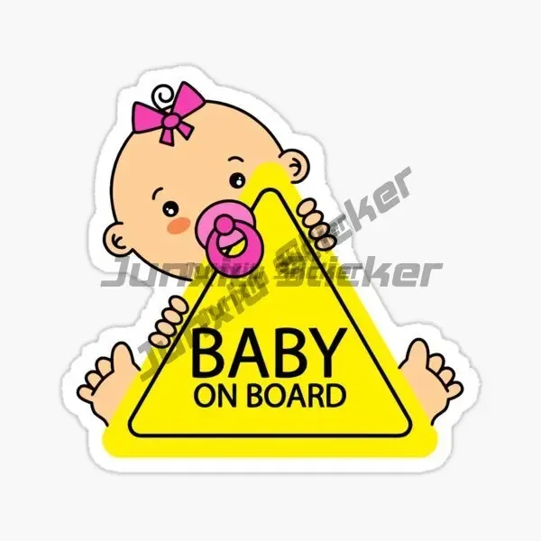 Baby on Board Warning Creative Stickers for Truck Off-road Van Table Car Windshield PVC Decal Assecories
