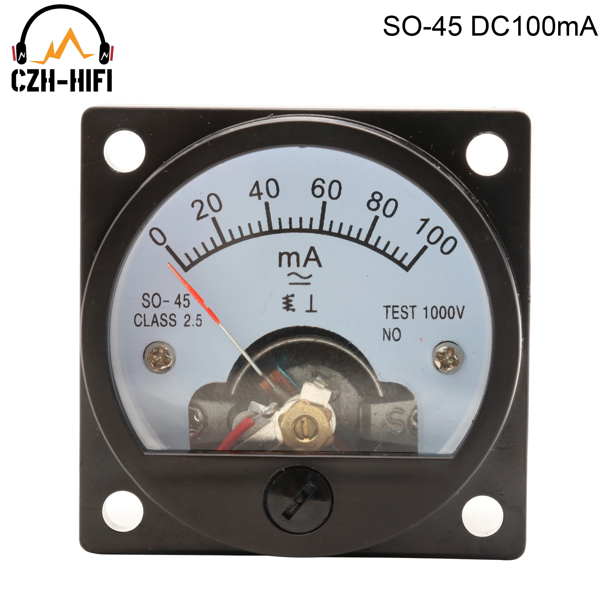 1 Stück Vintage Panelmeter VU MA MV DC 100mA 200mA 100mV 500uA Amperemeter für Audio-Verstärker DIY HiFi – Detail 10