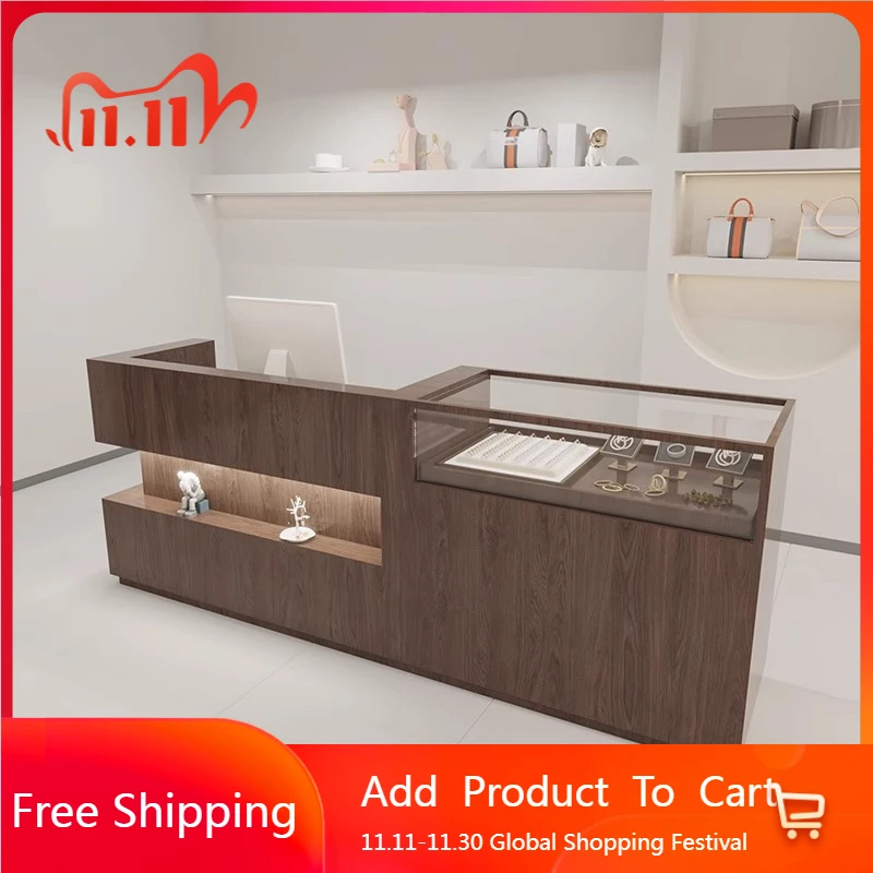 

Modern Shelves Reception Desks Wood Unique Displayaesthetic Stands Reception Desks Welcome Service Mostrador Lounge Furniture