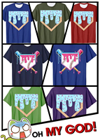 Baseball Ice Cream Drip T-shirt for Men and Women Baseball Drip Softball Pattern Set Is Great Catchphrase T-shirt 2025 Summer