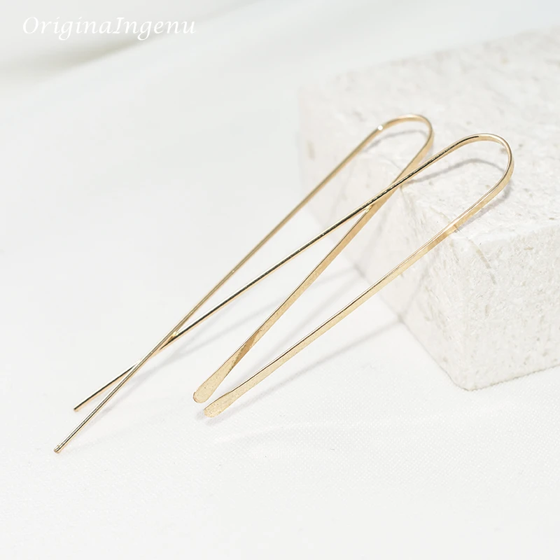 925 Silver Earrings Gold Filled Drop Earrings Handmad Gold Wrap Oorbellen Minimalist Brincos Boho Earrings For Women