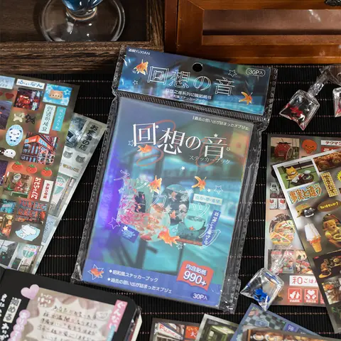 20pcs/bag Foggy Town Miniature Scenery Large-Size Sticker Book 6 Varieties for Endless Fun DIY 3D Scenes Kill Time with Brain-Te