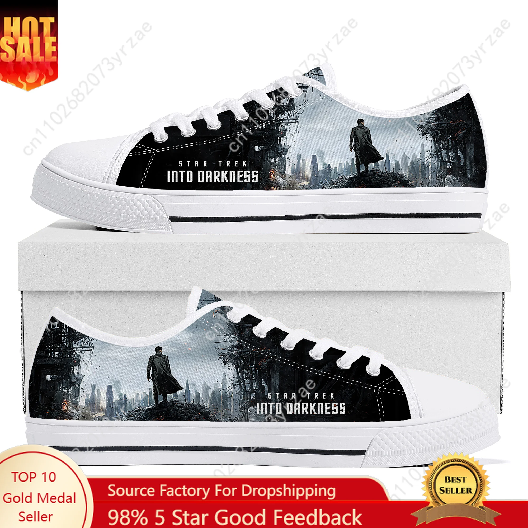 

Star Trek Into Darkness Low Top High Quality Sneaker Mens Womens Teenager Canvas Sneaker Casual Shoes Patterns Customized Shoes